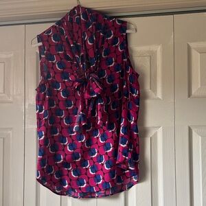 Bar III Pink and Blue Patterned Blouse